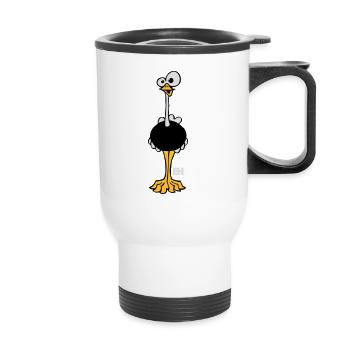 Autruche - Tasse isotherme avec poignée - blanc - Devant
