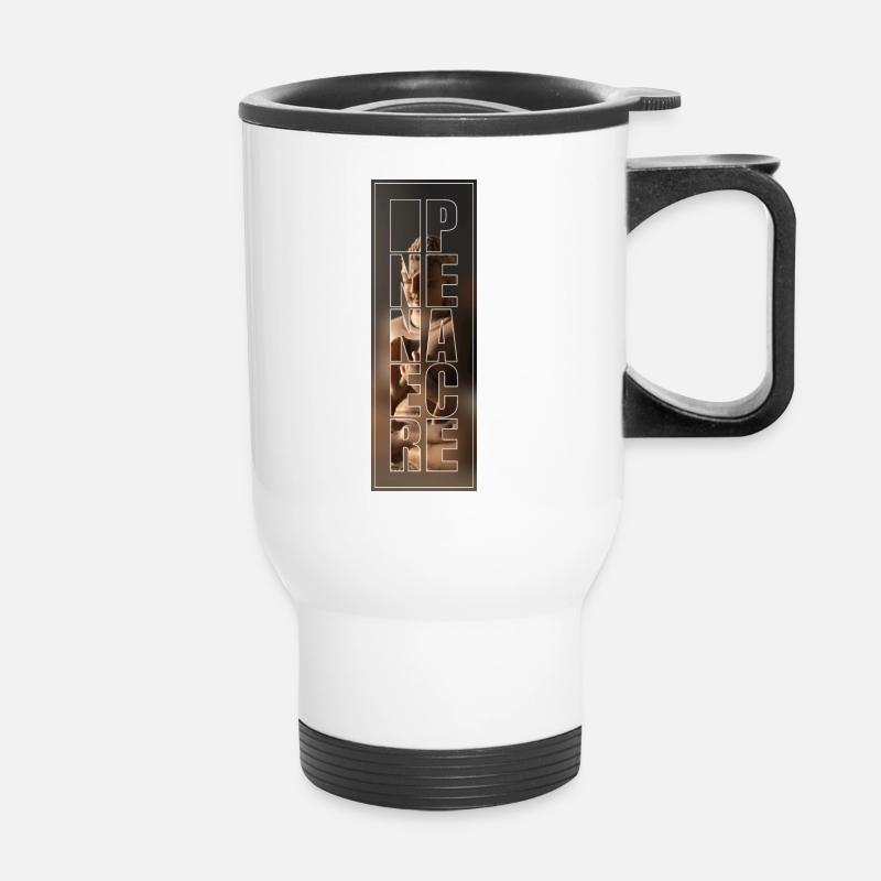Find inner peace with Buddha - Thermal mug with handle - white