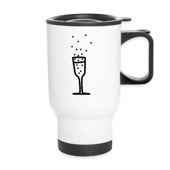 sektglas 2 - Thermobecher mit Tragegriff - Weiß - Vorne