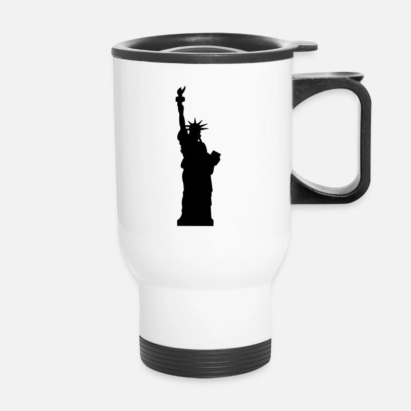statue de la liberté - Tasse isotherme avec poignée - blanc