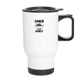 coach aqua poney - Tasse isotherme avec poignée - blanc - Devant