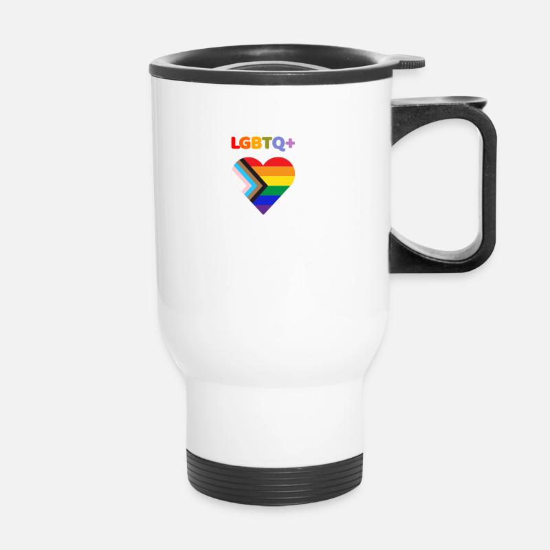 LGBTQ+ - Thermobecher mit Tragegriff - Weiß