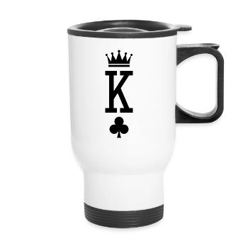 Roi des cartes - Tasse isotherme avec poignée - blanc - Devant