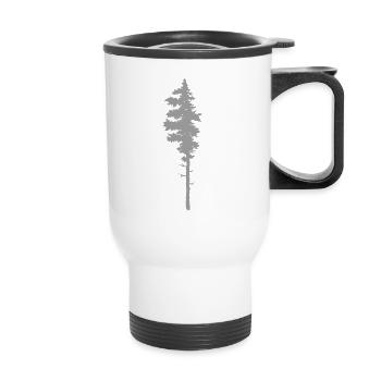Un pin majestueux de la forêt pour les amoureux de la nature. - Tasse isotherme avec poignée - blanc - Devant