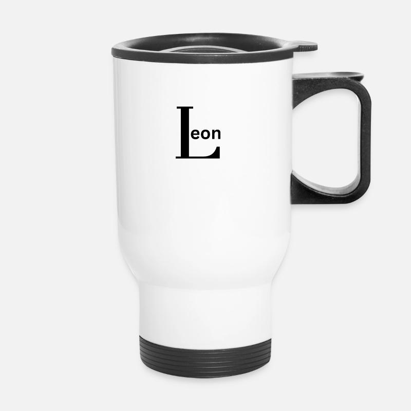 Leon - Thermobecher mit Tragegriff - Weiß