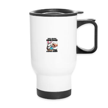 Will Trade Brother For Easter - Thermal mug with handle - white - Front