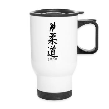 judo - Thermal mug with handle - white - Front