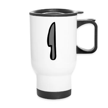 Couteau Couteau de cuisine Couteau chef chef cuisinier cuisinier amateur - Tasse isotherme avec poignée - blanc - Devant