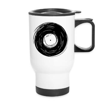 Vinyl - Thermal mug with handle - white - Front