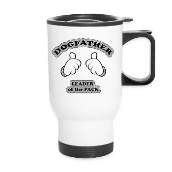 dogfather - leader of the pack - Thermal mug with handle - white - Front
