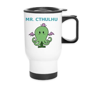 Mr Cthulhu - Tasse isotherme avec poignée - blanc - Devant