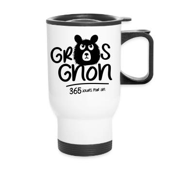 Ours grognon 365 jours par an ! - Tasse isotherme avec poignée - blanc - Devant