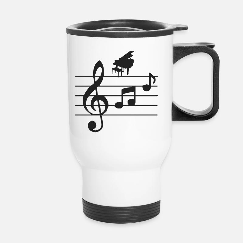Piano - Tasse isotherme avec poignée - blanc