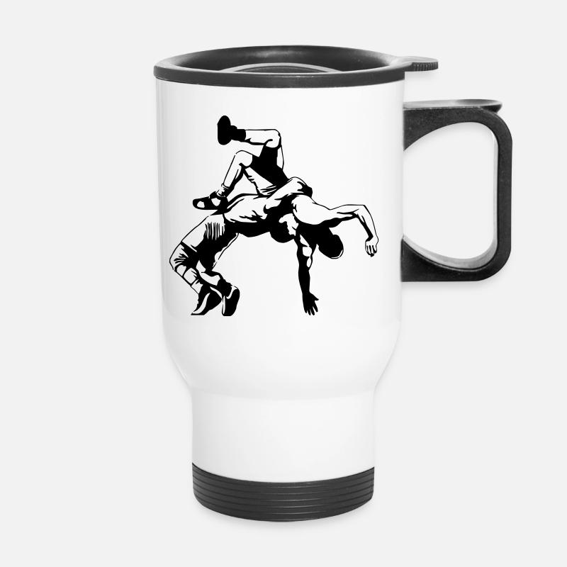 Wrestler - Thermal mug with handle - white