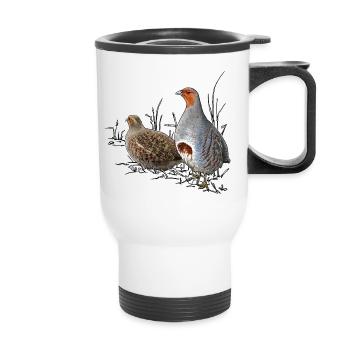 Perdrix simple - Tasse isotherme avec poignée - blanc - Devant