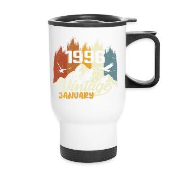 Birthday January 1996 - Gift January 1996 - Thermal mug with handle - white - Front