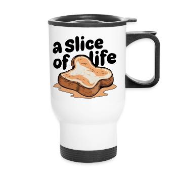 Tranche de vie - Tasse isotherme avec poignée - blanc - Devant