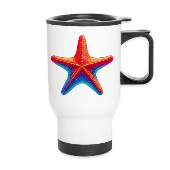 Étoile de mer - Tasse isotherme avec poignée - blanc - Devant
