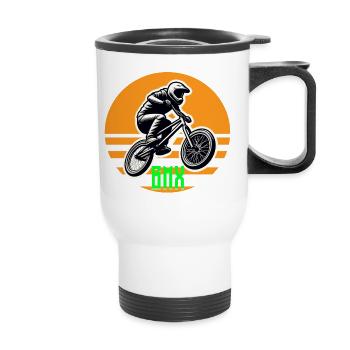 Vélo BMX - Tasse isotherme avec poignée - blanc - Devant