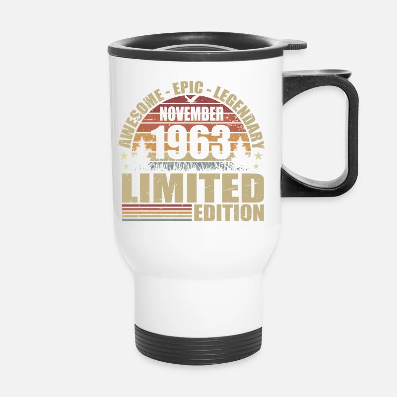 November 1963 Limited Edition Retro November 1963 - Thermobecher mit Tragegriff - Weiß