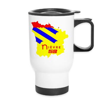 Nièvre 58 - Thermal mug with handle - white - Front