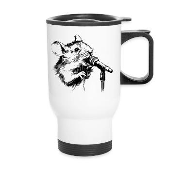 Singing Mouse - Thermal mug with handle - white - Front