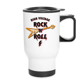 High Voltage RocknRoll - Thermal mug with handle - white - Front