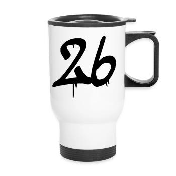 26 - Thermobecher mit Tragegriff - Weiß - Vorne