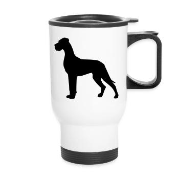 Dogue allemand - Tasse isotherme avec poignée - blanc - Devant