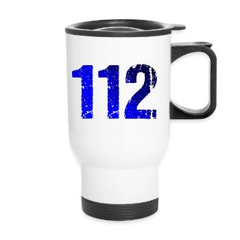 112 Blue Light Emergency Rescue - Thermal mug with handle - white - Front