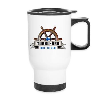 Turku Finland - Marine textiles and gifts. - Thermal mug with handle - white - Front