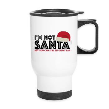 Je ne suis pas le Père Noël | Noël - Tasse isotherme avec poignée - blanc - Devant
