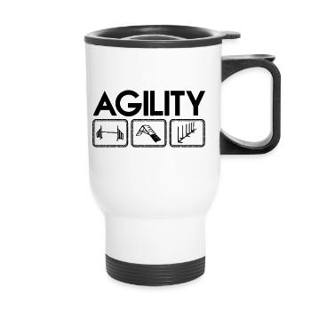 Agility Icons - Thermobecher mit Tragegriff - Weiß - Vorne
