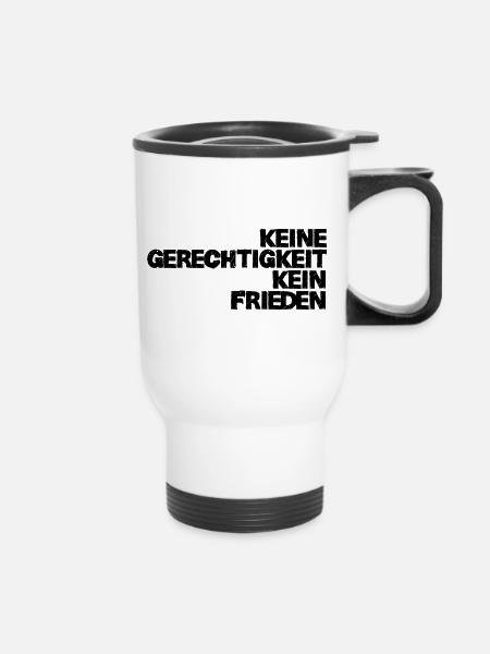 frieden - Thermobecher mit Tragegriff - Weiß