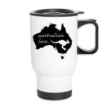 Australian Love Kangaroo - Tasse isotherme avec poignée - blanc - Devant