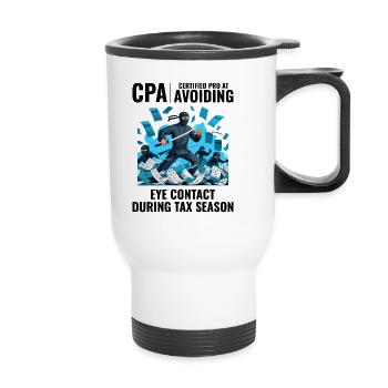 CPA Ninja: Stealth Mode in the Tax Season - Thermal mug with handle - white - Front