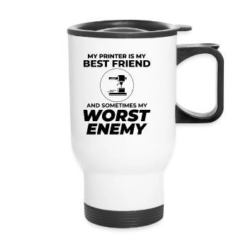 3D Printer 3D Printing - Thermal mug with handle - white - Front
