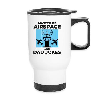 Contrôleur de la circulation aérienne Papa ATC Aviation Humour - Tasse isotherme avec poignée - blanc - Devant
