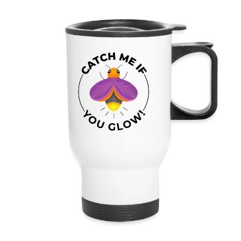 Lucioles Firefly Lightning Bug Insect Collector - Tasse isotherme avec poignée - blanc - Devant