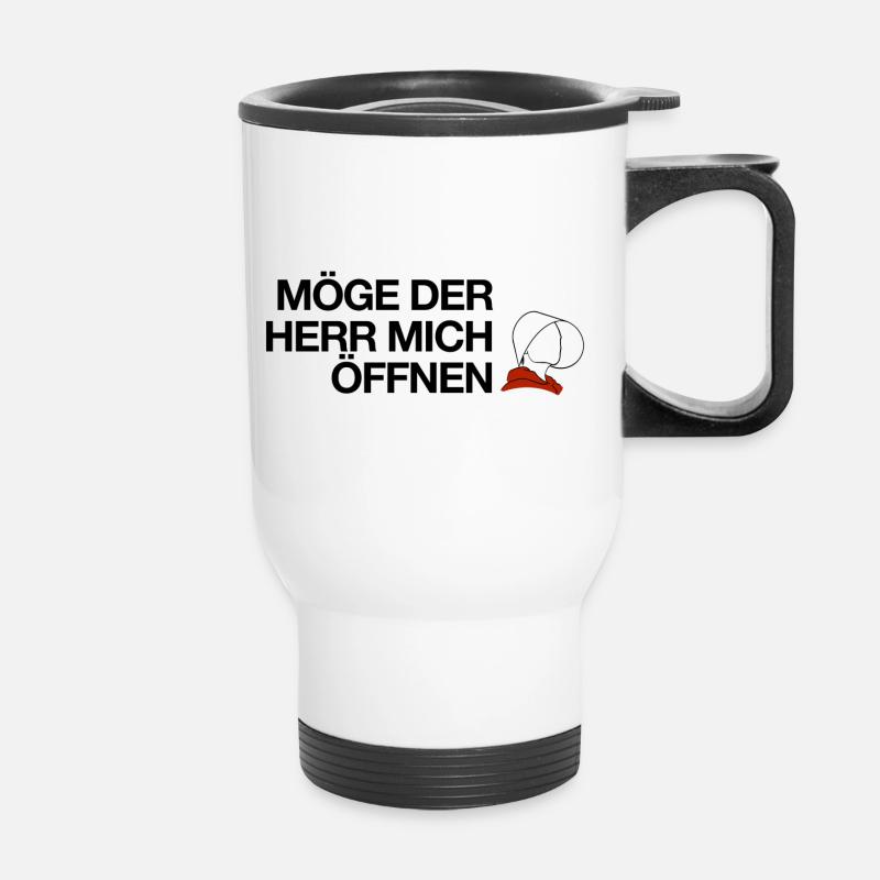 Möge der Herr mich öffnen - Thermobecher mit Tragegriff - Weiß