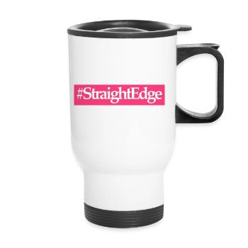 straightedge - Thermal mug with handle - white - Front