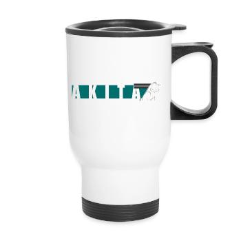 Akita Inu Design - Thermobecher mit Tragegriff - Weiß - Vorne