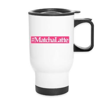 matcha latte - Thermobecher mit Tragegriff - Weiß - Vorne