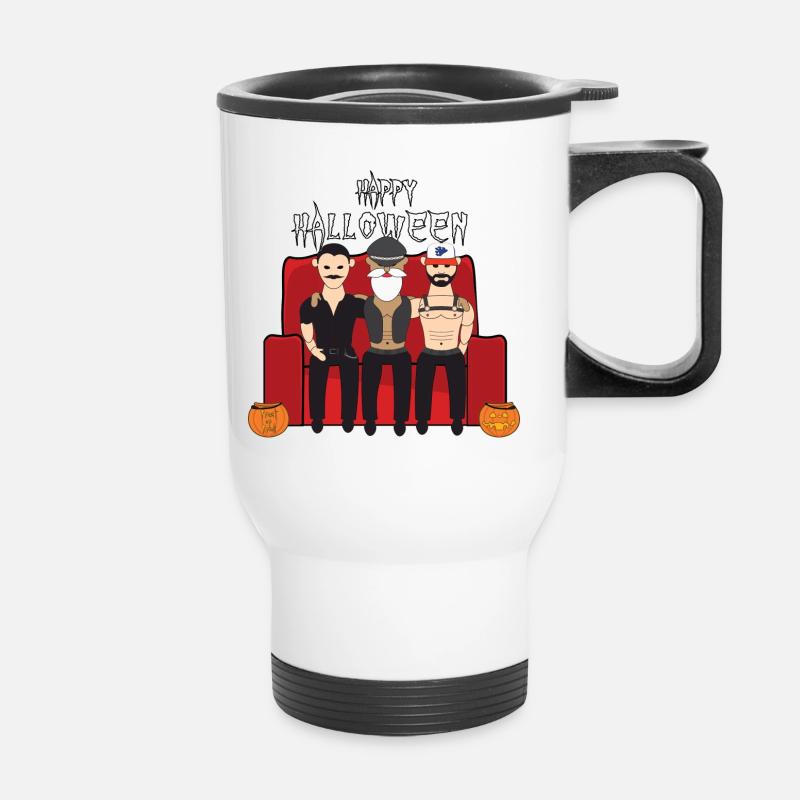 Happy Halloween - Thermal mug with handle - white