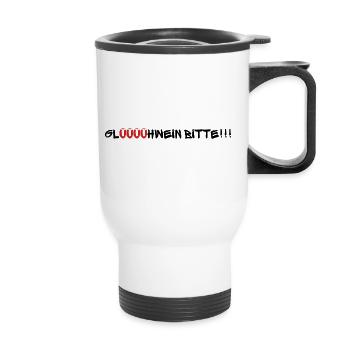 Glüüüühwein bitte!!! - Thermobecher mit Tragegriff - Weiß - Vorne