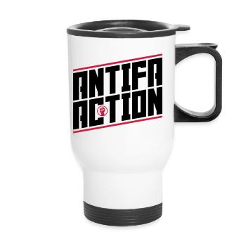 Antifa action - Thermal mug with handle - white - Front