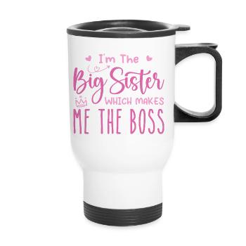 i'm the big sister - Tasse isotherme avec poignée - blanc - Devant
