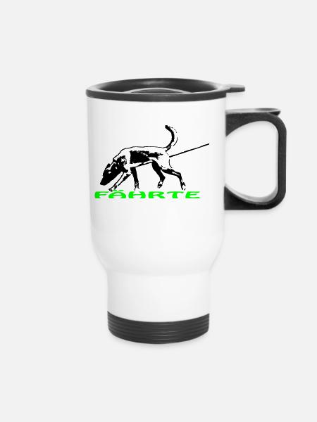 Traces avec Mali et lettrage - Tasse isotherme avec poignée - blanc
