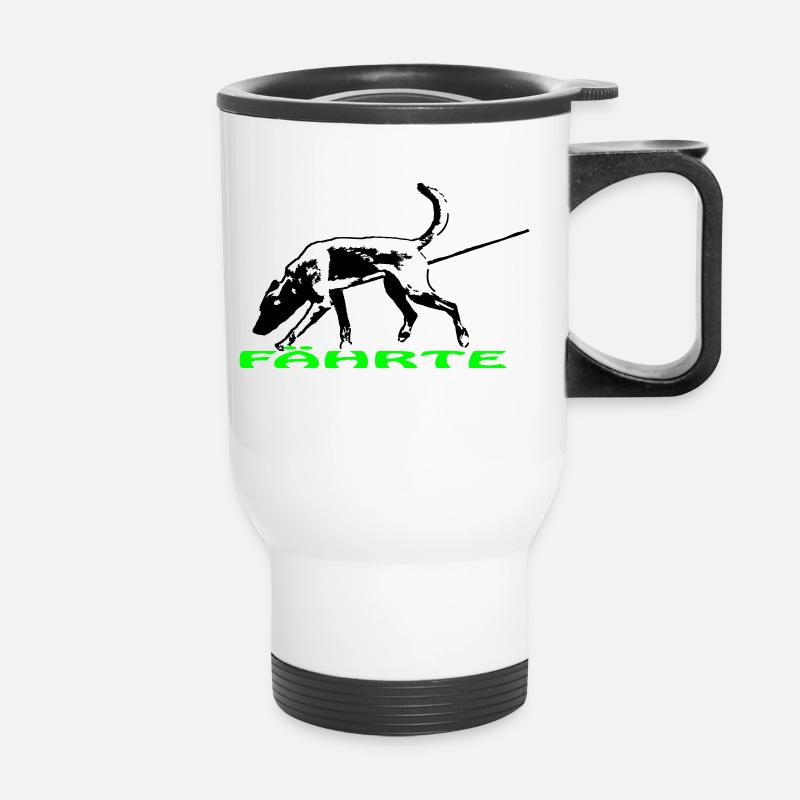 Traces avec Mali et lettrage - Tasse isotherme avec poignée - blanc