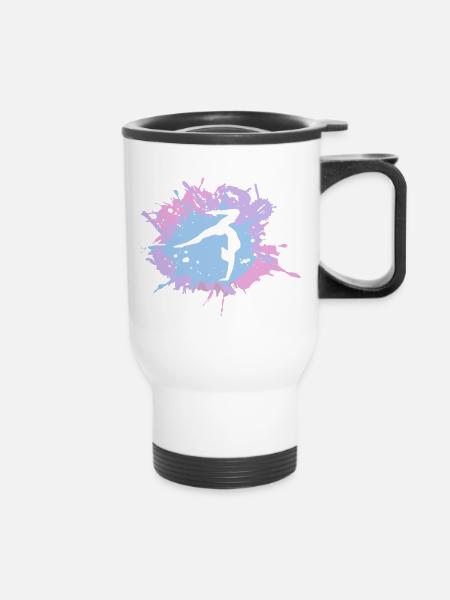 Gymnastique, Gymnaste - Gymnastique - Tasse isotherme avec poignée - blanc